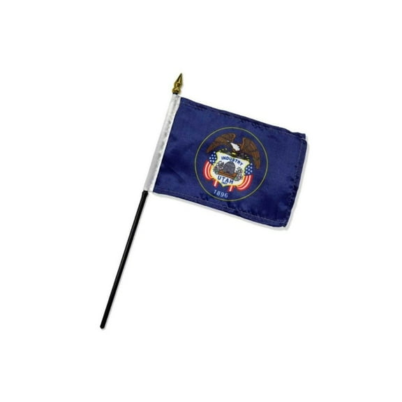 Utah (1913) 4x6in Stick Flag