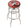 thumbnail image 1 of Utah 25 Inch L7C3C Chrome Double Ring With Ribbed Accent Bar Stool, 1 of 7