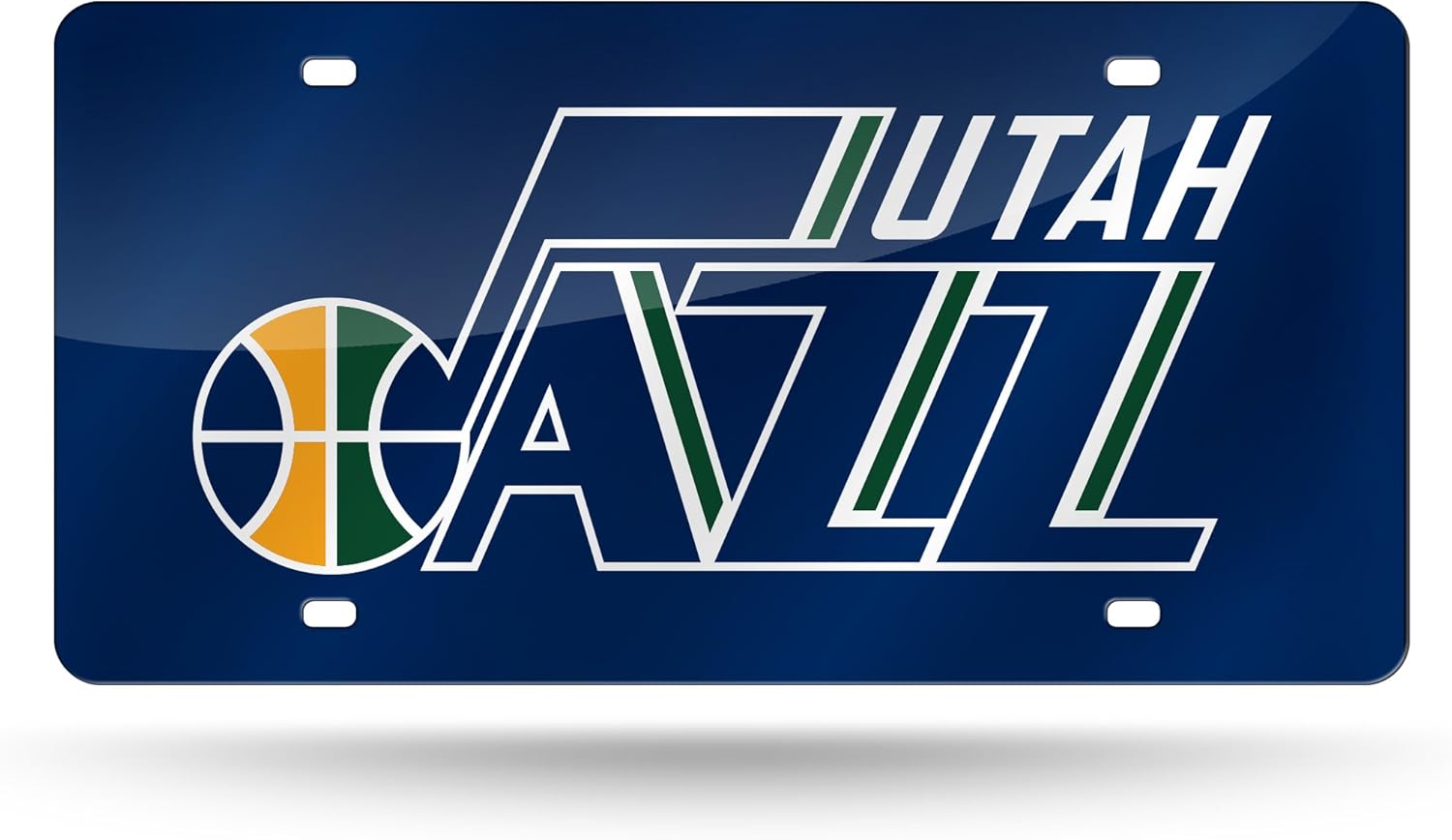 Utah Tag Utah Basketball Jazz Blue Mirrored Laser Cut License Plate Laser Tag ...