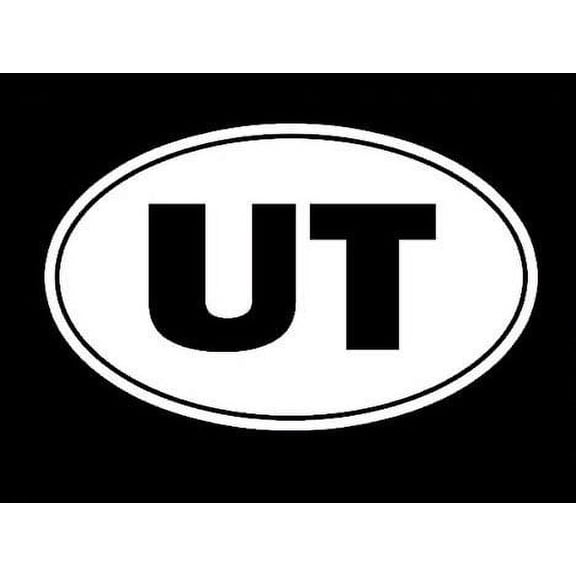 Utah Beehive State Tourism Logo Decal Sticker - White Vinyl Decal for Cars, Macbooks, and Other Laptops