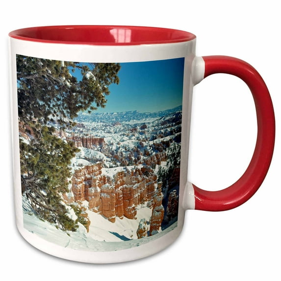 3drose, Utah, Bryce Canyon National Park, Hoodoos - Us45 Rer0094 - Ric Ergenbright, 11oz Two-tone Red Mug