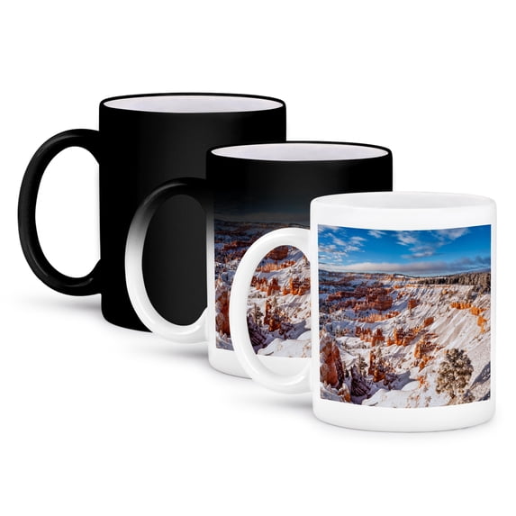3dRose, Utah, Bryce Canyon National Park. Winter, Bryce Canyon Amphitheater, 11oz Magic Transforming Mug