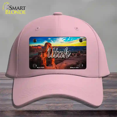 thumbnail image 1 of Utah Canyon Arch State Novelty License Plate Hat Cotton Pink, 1 of 1