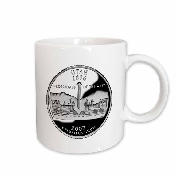 3drose, Utah Collectible Quarter, 11oz Mug