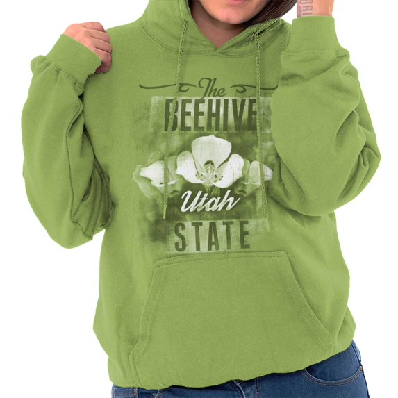 Utah Cute UT State Flower Souvenir Hoodie Sweatshirt Women Brisco Brands L