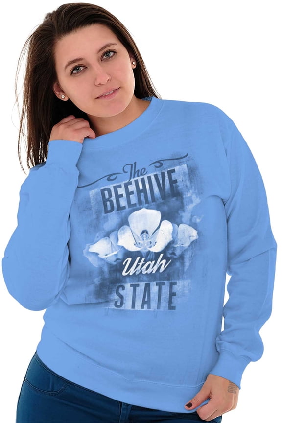 Utah Cute UT State Flower Souvenir Women Crewneck Sweatshirt Brisco Brands X