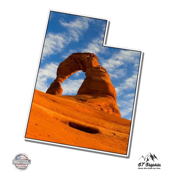 Utah Delicate Arch Arches National Park - 12" Vinyl Sticker Waterproof Decal