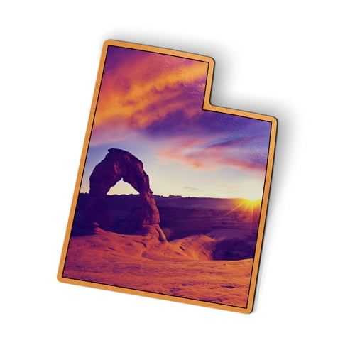 Utah Delicate Arch Arches National Park Sunset - 5.5" Magnet for Car Locker Refrigerator