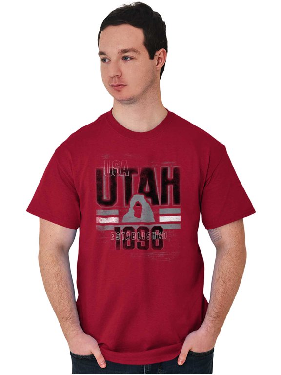 Utah Desert Mesa Cool Distressed UT Men's Graphic T Shirt Tees Brisco Brands X