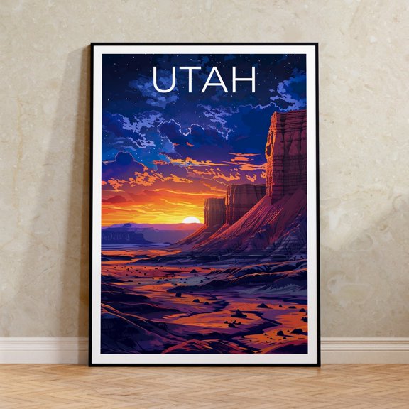 Utah Desert Sandstone Travel Wall Art Decor Unframed Paper Print