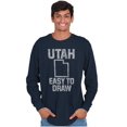 thumbnail image 1 of Utah Easy To Draw Beehive State Long Sleeve TShirt Men Women Brisco Brands X, 1 of 1