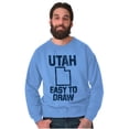 thumbnail image 1 of Utah Easy To Draw Beehive State Unisex Plus Fleece Graphic Sweatshirt Brisco Brands 3X, 1 of 5