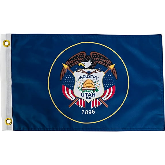 Utah Flag 12x18 Inches - Perfect for UTV ATV SxS Boats - Attach to Whip Lights or Flag Poles - Double Sided - Ulti Offroad