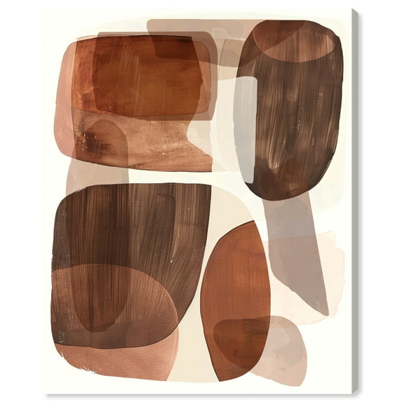 Utah Hills II Modern Earth Tone Abstracts Canvas Wall Art by Art Remedy, Gallery Wrapped, 24"x30"