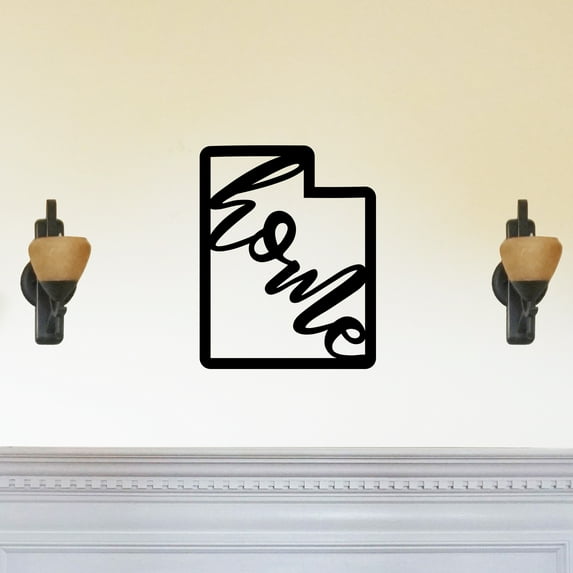 Utah Home State Silhouette Solid Steel Home Decor Decorative Accent Metal Art Wall Sign