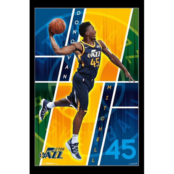 Utah Jazz - Donovan Mitchell Poster - 22 x 34 inches