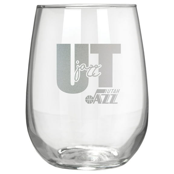 Utah Jazz Etched 17oz. City Stemless Wine Glass