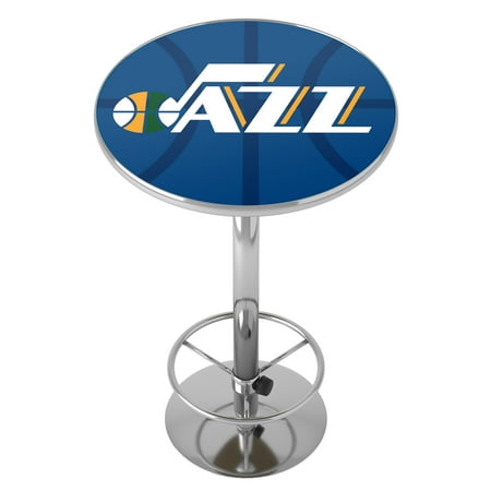 Utah Jazz NBA Fade Chrome Pub Table - Navy, Gold, Green, White