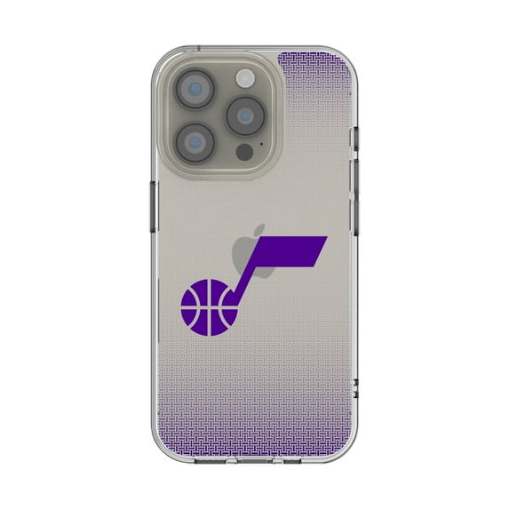 Utah Jazz Linen Logo iPhone Clear Case