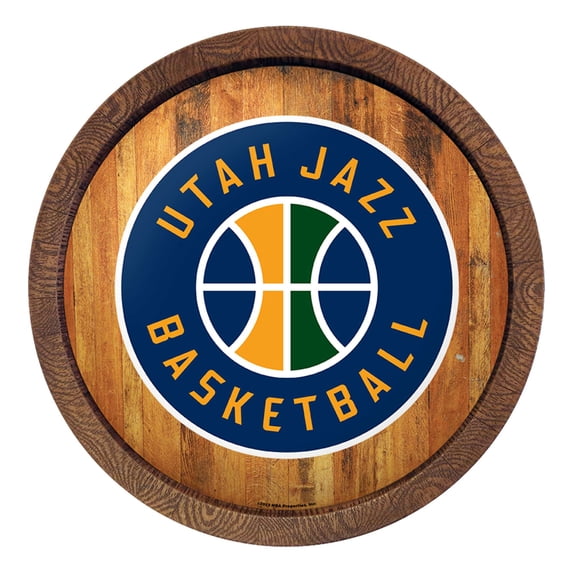 Utah Jazz 20.25'' Faux Barrel Top Sign