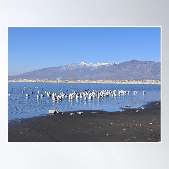 Utah Lake Poster Wall Art, Modern Wall Decor, 8x12 UNFRAMED