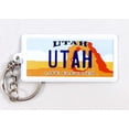 thumbnail image 1 of Utah License Plate Aluminum Ultra-Slim Rectangular Souvenir Keychain, 1 of 1