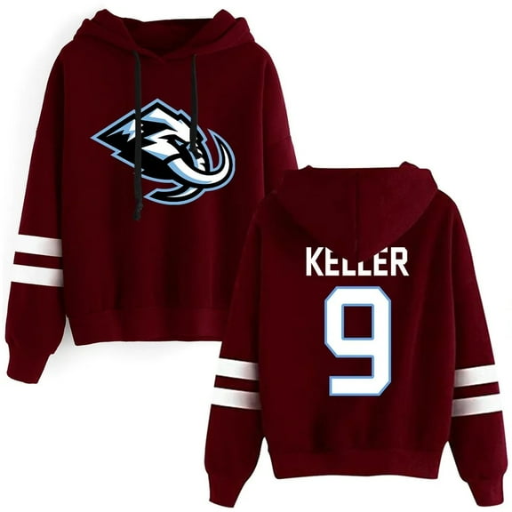 Utah Mammoth Clayton Keller Merch Hoodie – Unisex Ice Hockey Pocketless Drawstring Pullover Sweatshirt, Casual Fashion Streetwear