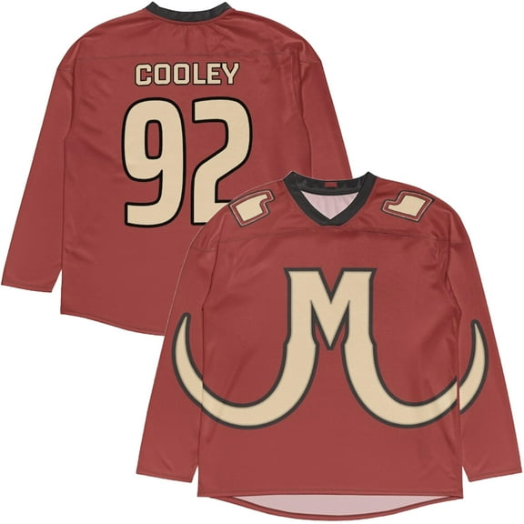 Utah Mammoth Cooley No.92 V-Neck Hockey Jersey – Unisex Long Sleeve Athletic Pullover Sweatshirt, Winter Streetwear for Fans
