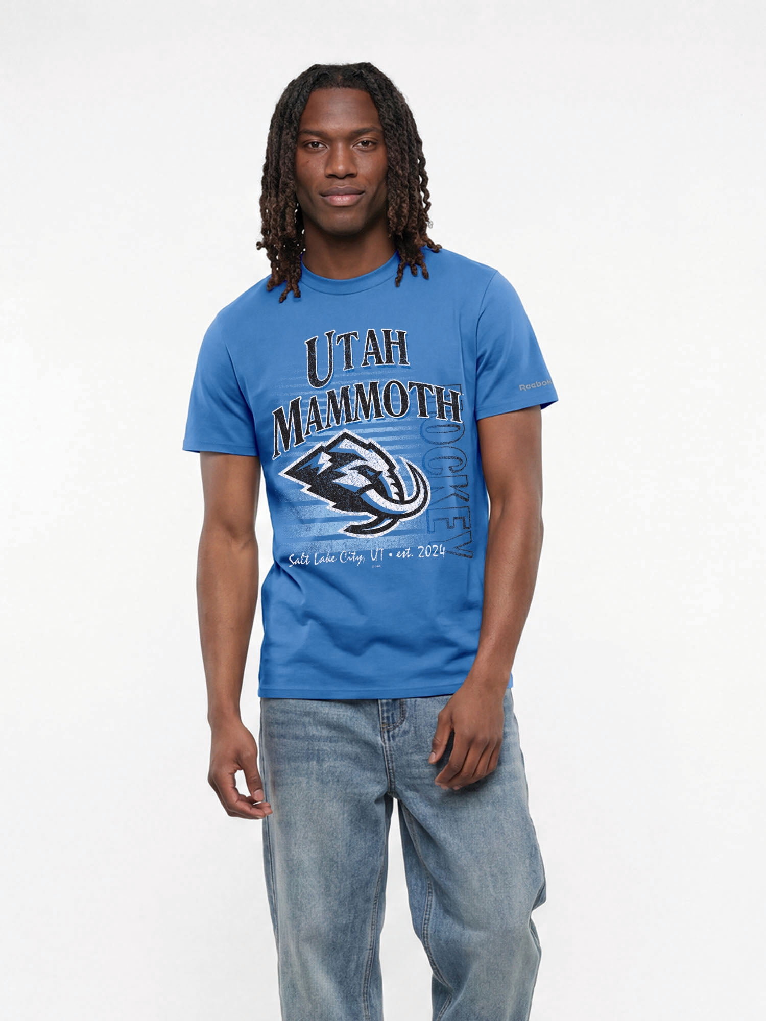 Utah Mammoth Reebok Mens Crew Neck Short Sleeve T-Shirt