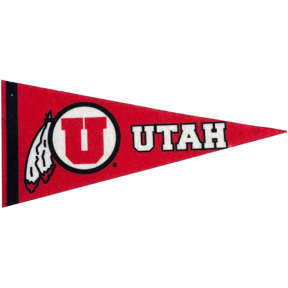 Utah Mini Pennant - Size: 4" x 9" - Officially Licensed - 1 Pennant Per Pack
