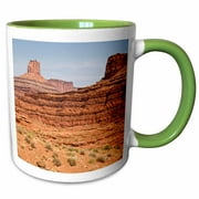 Utah, Moab, Canyonlands NP. Potash Road, petroglyphs - US45 TDR0018 - Trish Drury 15oz Two-Tone Green Mug mug-94983-12