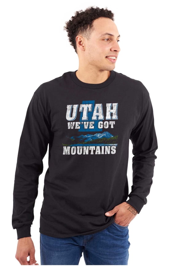 Utah Mountains Camping Hiking Hunting Long Sleeve TShirt Men Women Brisco Brands S