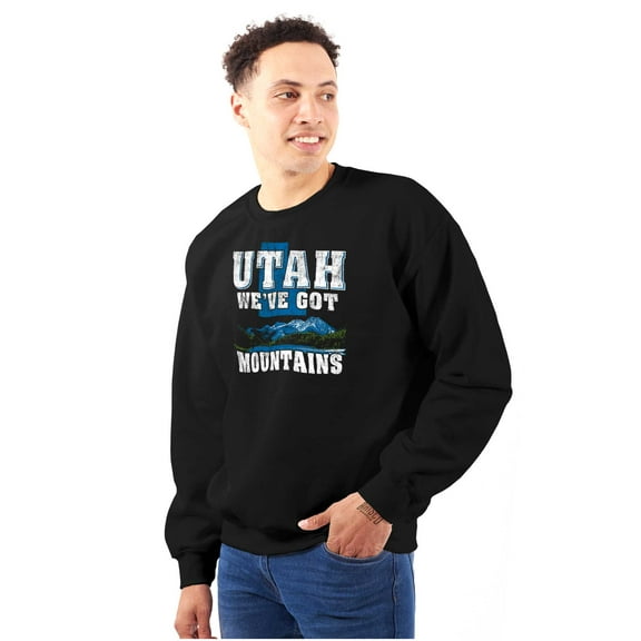 Utah Mountains Camping Hiking Hunting Unisex Plus Fleece Graphic Sweatshirt Brisco Brands 4X