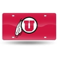 thumbnail image 1 of Utah NCAA Utes Red Mirror Look Acrylic License Plate Laser Tag, 1 of 5