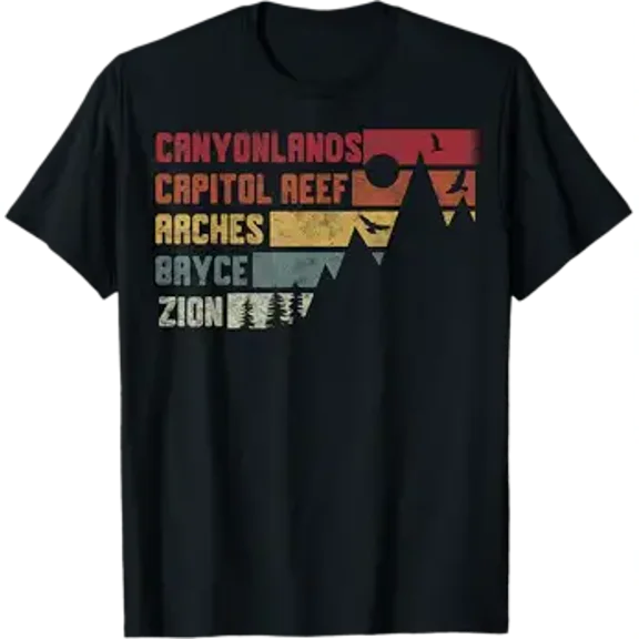 Utah National Parks Zion Bryce Arches Canyonlands Mighty 5 T-Shirt