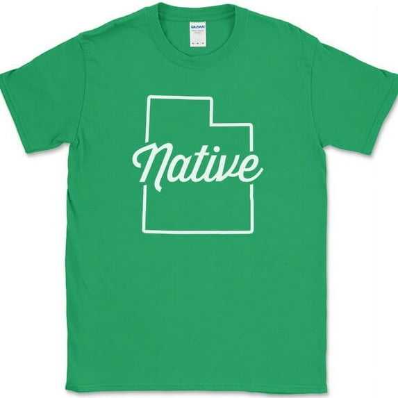 Utah Native T-Shirt Funny Humor State Pride Geography Tee - Green, 3XL