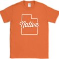 thumbnail image 1 of Utah Native T-Shirt Funny Humor State Pride Geography Tee - Orange, S, 1 of 1