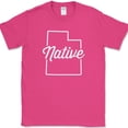 thumbnail image 1 of Utah Native T-Shirt Funny Humor State Pride Geography Tee - Pink, S, 1 of 1