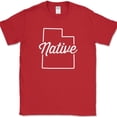 thumbnail image 1 of Utah Native T-Shirt Funny Humor State Pride Geography Tee - Red, XL, 1 of 1