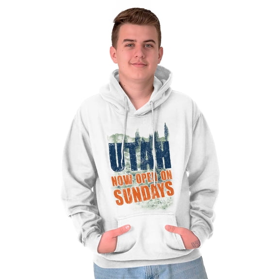 Utah Now Open On Sundays UT State Souvenir Hoodie Sweatshirt Women Men Brisco Brands