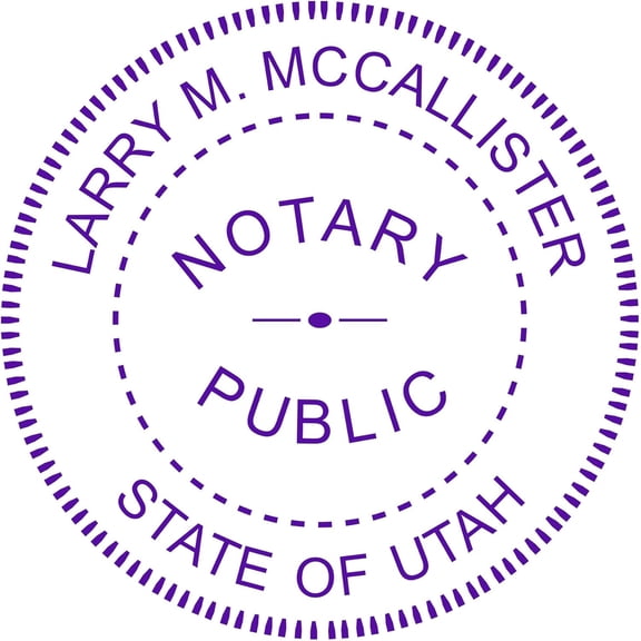 Utah Round Notary Embosser | Official State Embosser | Official Seals | Meets State Specifications (Utah, Round Embosser)