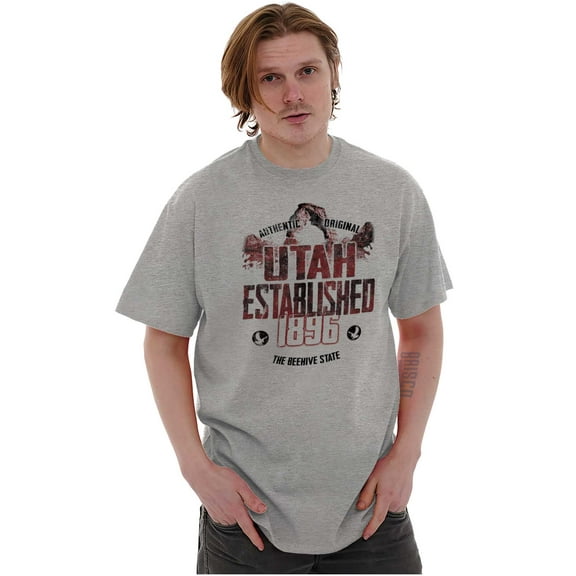 Utah Rugged Mesa Butte Adventure Men's Graphic T Shirt Tees Brisco Brands S
