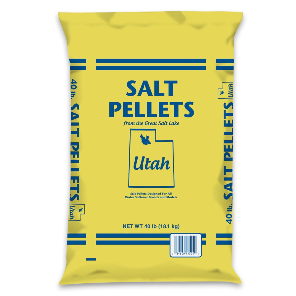 Utah Salt Water Softener Salt Pellets from The Great Salt Lake of Utah, 40 lb. Bag