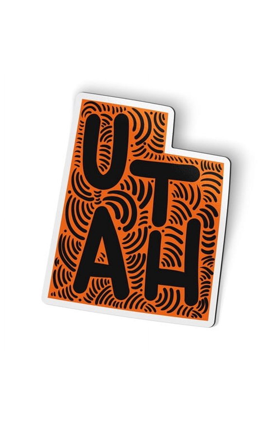 Utah Shape Cute Letters Native Local - 5.5" Magnet for Car Locker Refrigerator