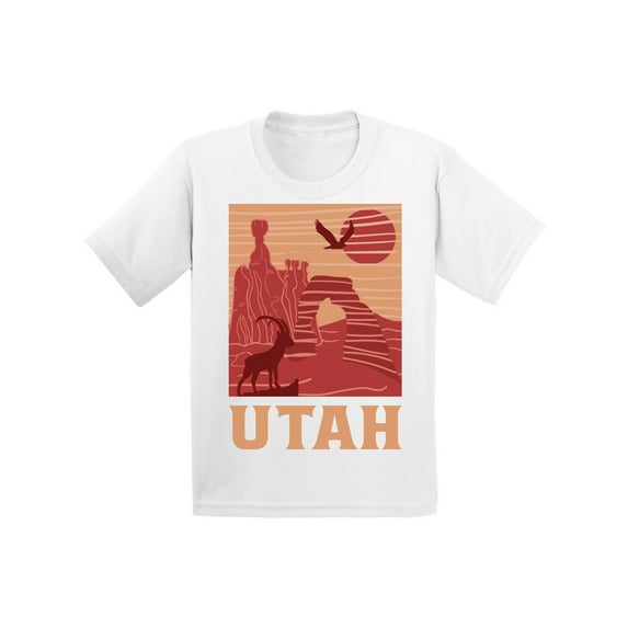 Utah Shirt for Kids - Age 6 to 15 Years - UT State USA - Youth Graphic Novelty Souvenir