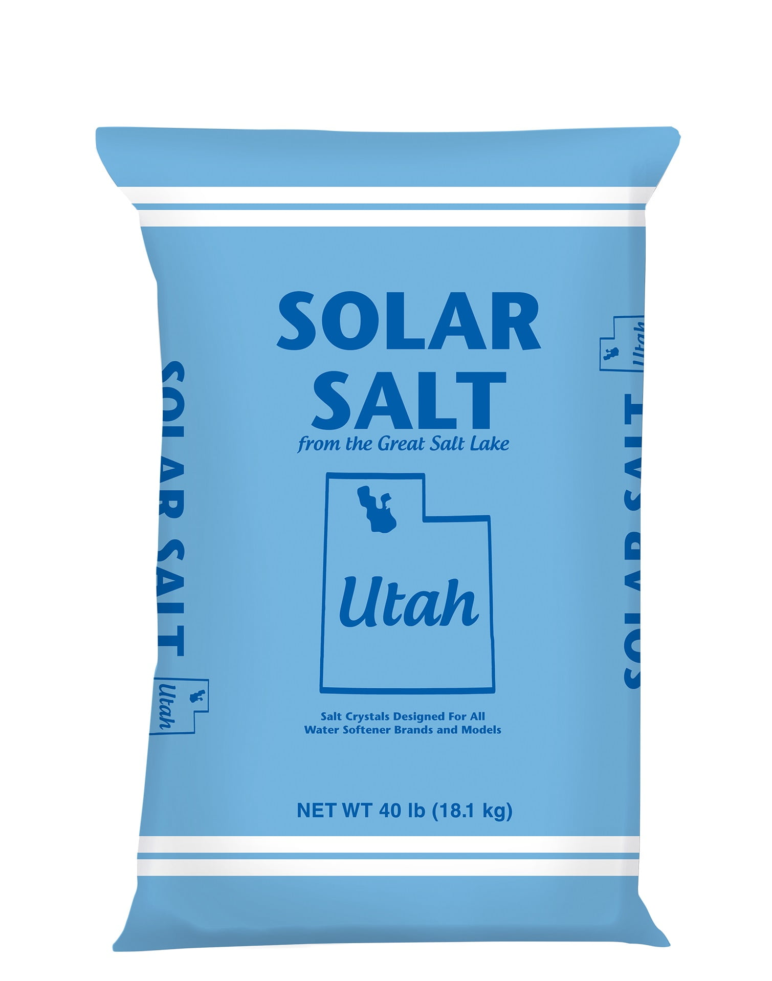 Utah Solar Water Softener Salt Crystals from the Great Salt Lake of Utah, 40 lb. Bag