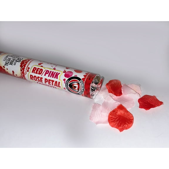 Utah Sparklers Red and Pink Rose Silk Petal Wedding Popper-Party Popper
