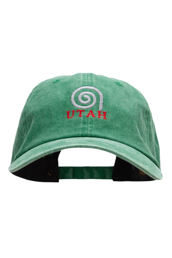 Utah Spiral Embroidered Unstructured Cotton Cap - Kelly Green OSFM