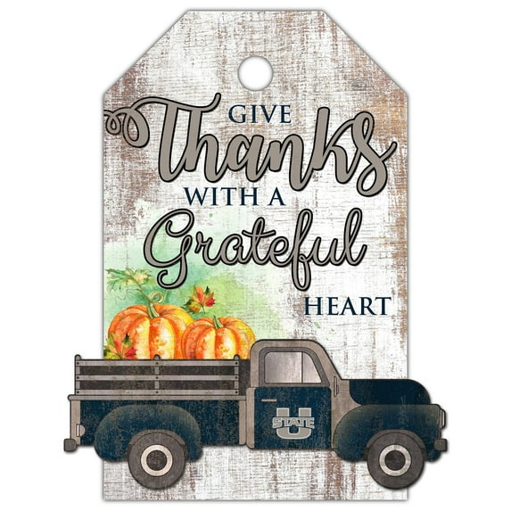Utah State Aggies 11'' x 19'' Gift Tag Truck Sign