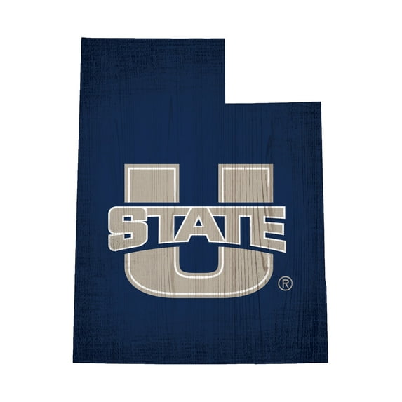 Utah State Aggies 12" Logo State Sign